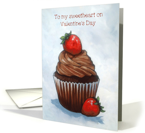 To My Sweetheart on Valentine's Day Chocolate Cupcake... (1703512)