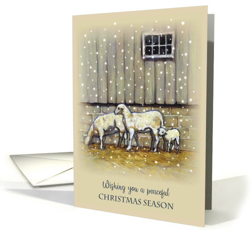 General Christmas Greetings Sheep Standing in Snow... (1706378)