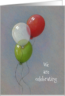 General Invitation to Celebration with Colorful Balloons Illustration card