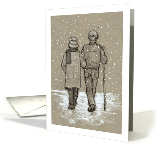 Valentine for Husband with Elderly Couple Walking... (1711326)