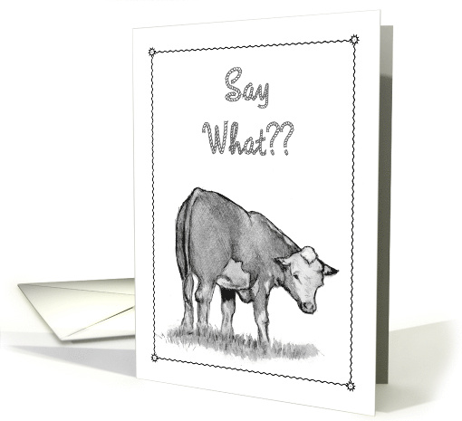 Birthday Card Humor Getting Older Looking Younger with Cow Theme card