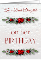 Happy Birthday to Estranged Daughter with Raindrops and Ladybugs card