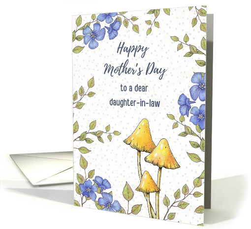 Happy Mother's Day to Daughter In Law with Periwinkle Flowers Art card