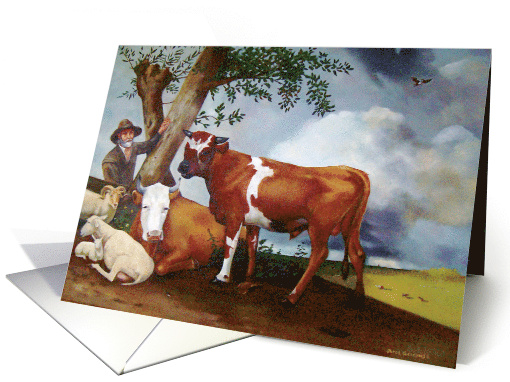 Old Dutch Painting Paulus Potter Red Steer Farm Animals... (755321)