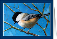 Chickadee on Branch: Flying Solo: Breakup card