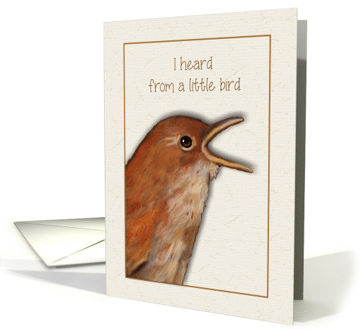 Congratulations, Pregnancy, New Baby on the Way, Birdie Told Me card
