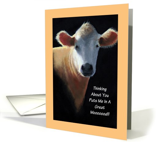 Cow in Pastel: Anniversary to Spouse! Great Mooood! card (782743)