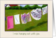 I’m Sorry, Apology I Miss Hanging Out With You, Laundry on Line card