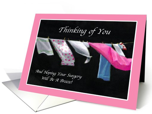 Laundry On Line: Hope Your Surgery Will Be A Breeze: Art card (783324)