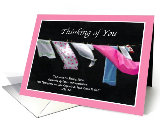 Scripture, Thinking Of You: Chemo Treatments A Breeze: Art card