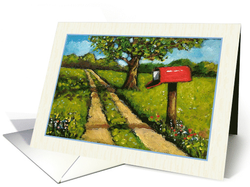 Hi Hello with Mail in Red Country Mailbox Painting Across... (825771)