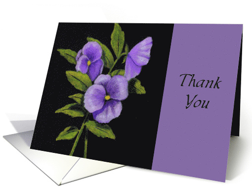 Thank You, General, Purple Pansies, Floral Art, Simple and... (840905)