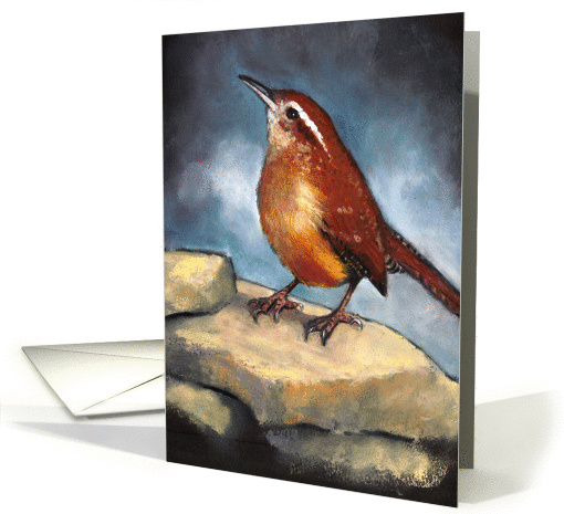 Carolina Wren: Wildlife Art, Blank Inside card (842966)