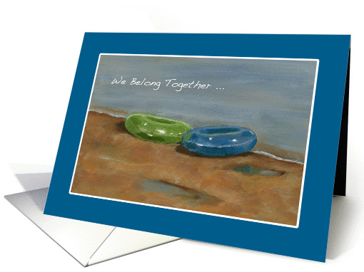 Happy Anniversary To Spouse: Beach Rings: We Belong Together card