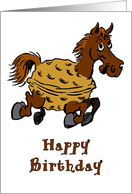 Horse Nut Cartoon card