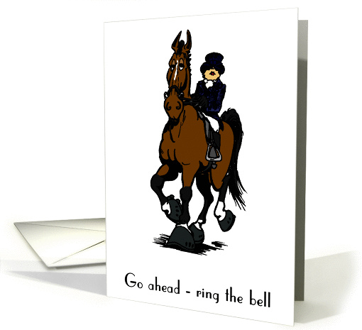 cartoon dressage horse card (202168)