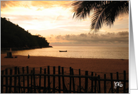 tropical sunset card