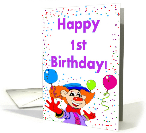 Happy 1st Birthday card (168250)