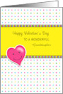 For Granddaughter Happy Valentine’s Day Greeting Card Heart Custom card