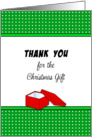 Thank You For the Christmas Gift Greeting Card-Unwrapped Present card
