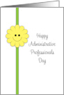 Administrative Professionals Day Greeting Card Smiling Face Flower card