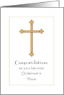 For Priest Ordination Congratulations Greeting Card Custom Text card