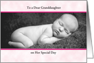 For Granddaughter Christening/Baptism Greeting Card-Customizable Text card