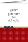 From All of Us Birthday Greeting Card-Three Button Design card