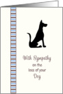 Loss of Dog-Pet Sympathy Greeting Card-Great Dane Silhouette card