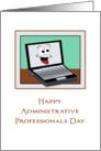 For Employee Administrative Professionals Day Greeting Card-Laptop card