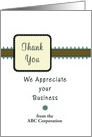 For Customers Thank You Greeting Card-Business Customizable Text card