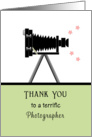 For Photographer Thank You Card for Wedding Photographer-Camera card