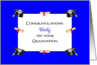 For Woody Graduation Greeting Card-Graduation Cap and Diploma card