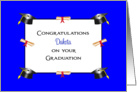 For Dakota Graduation Greeting Card-Graduation Cap and Diploma card