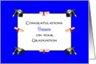 For Brennon Graduation Greeting Card-Graduation Cap and Diploma card