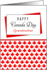 For Grandmother Canada Day Greeting Card - Maple Leaf Background card