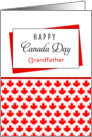 For Grandfather Canada Day Greeting Card - Maple Leaf Background card