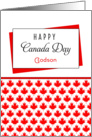 For Godson Canada Day Greeting Card - Maple Leaf Background card