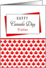 For Father / Dad Canada Day Greeting Card - Maple Leaf Background card