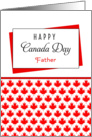 For Father / Dad Canada Day Greeting Card - Maple Leaf Background card