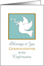 For Goddaughter Confirmation Greeting Card with White Dove and Twig card