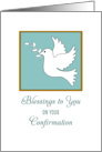 General Confirmation Greeting Card with White Dove and Twig card
