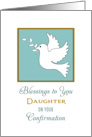 For Daughter Confirmation Greeting Card with White Dove & Twig card