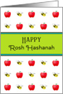 Rosh Hashanah L’shanah Tovah Jewish New Year Card-Apples & Bees card