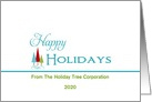 Christmas Card with Christmas Tree Design-Happy Holidays-Custom Text card