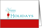 Christmas Card with Elf-Happy Holidays card