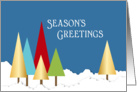 Business Christmas Card with Christmas Trees - Season’s Greetings card