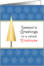 For Employee Business Christmas Card-Tan Christmas Tree card