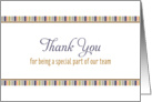 For Employee Business Thank You Card-Mini Stripe Design card