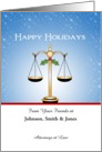 From Law Office-Lawyer Christmas Card-Scales of Justice-Custom Text card